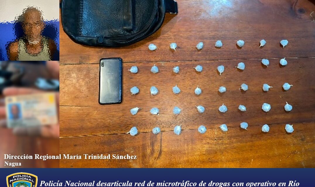Policía Nacional desarticula red de microtráfico de drogas con operativo en Río San Juan, como parte de su estrategia contra el comercio ilícito de estupefacientes