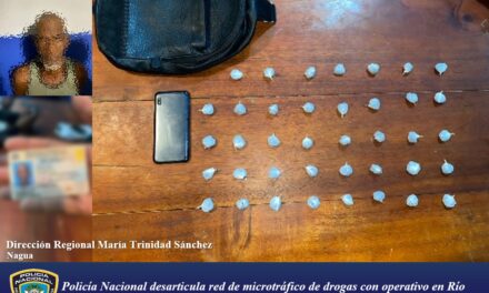 Policía Nacional desarticula red de microtráfico de drogas con operativo en Río San Juan, como parte de su estrategia contra el comercio ilícito de estupefacientes
