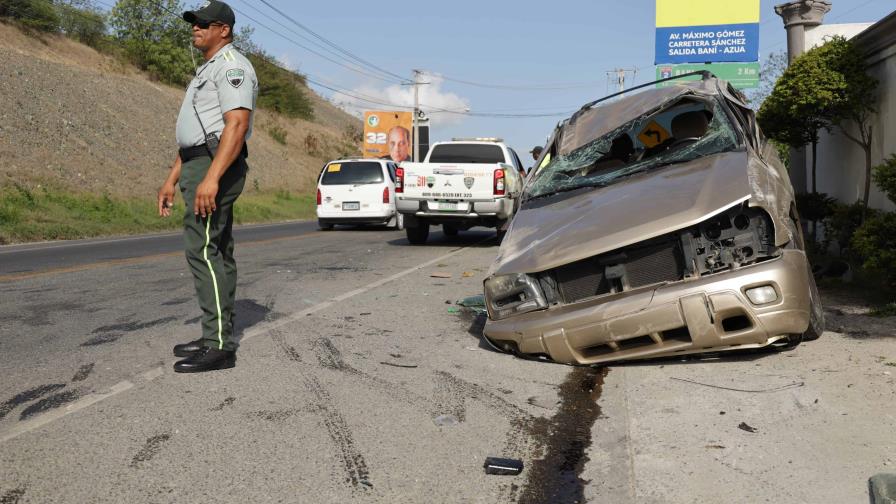 Tres personas resultan heridas en accidente de tránsito en Baní-Azua