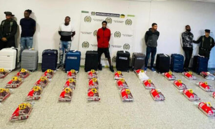 Detienen 5 dominicanos con 215 kilos cocaína en terminal Bogotá