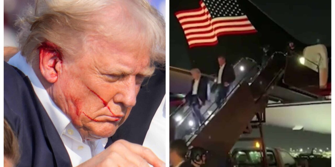 Donald Trump llega en su avión a Newark y baja con normalidad por su propio pie