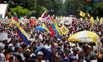 Machado lideró las protestas de oposición Venezuela este sábado