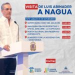 Presidente Luis Abinader supervisa los trabajos del malecón de Nagua