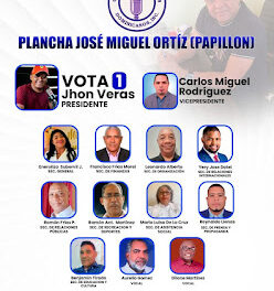 PLANCHA JOSÉ MIGUEL ORTIZ (PAPILLÓN) OBTIENE TRIUNFO ELECCIONES CIRCULO LOCUTORES M. T. S. LA MISMA REPRESENTADA POR JHON VERAS