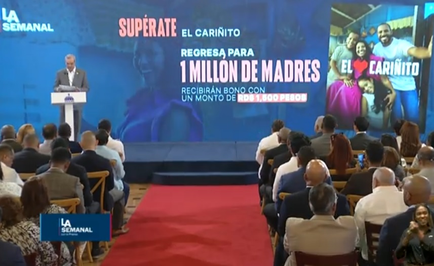 Anuncia un regalo de RD$1,500 para un millón de madres de RD