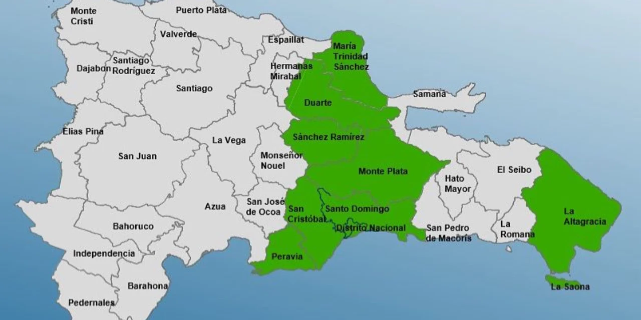 COE mantiene alerta verde en nueve provincias por efectos de vaguada