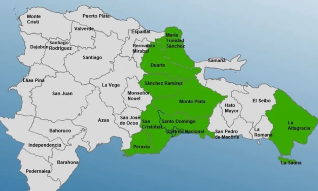 COE mantiene alerta verde en nueve provincias por efectos de vaguada