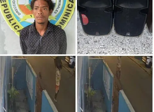 Apresan a “Gelo Ratatira” por robo en iglesia del paraje Los Limones; recuperan bocinas sustraídas