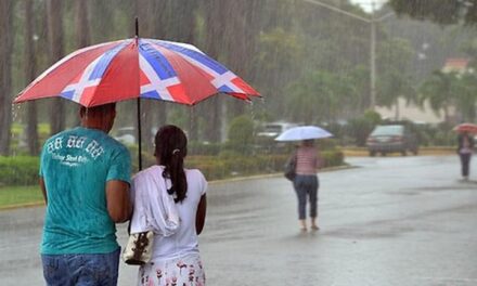 Hay chubascos en nueve zonas de la República Dominicana