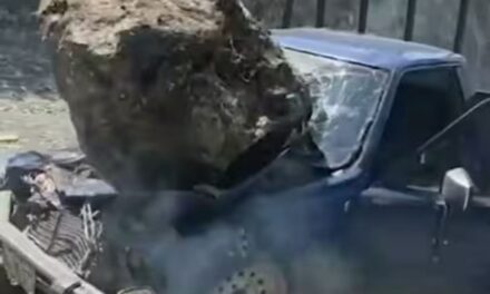 Desprendimiento de gran roca causó accidente en Jarabacoa
