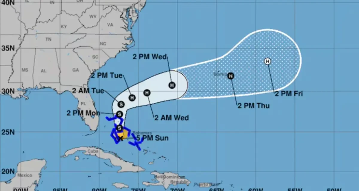 Se forma la tormenta tropical Imelda en el Atlántico