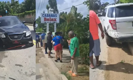 Accidente de tránsito se registra en carretera El Factor–Nagua; dos vehículos involucrados