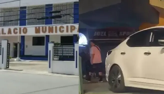 Alcaldía de Nagua dice notificó a las autoridades por vehículo que circuló sobre aceras del Parque Duarte