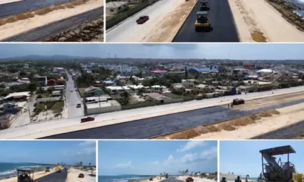 Avanza asfaltado del Malecón de Nagua para habilitar primera etapa este mes