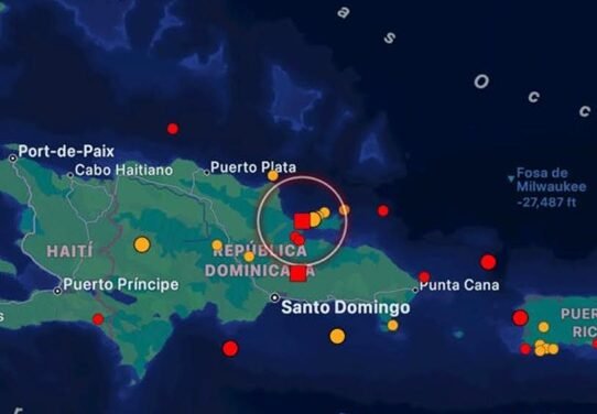 Temblor 4.1 sacude zonas de la RD la madrugada de este lunes