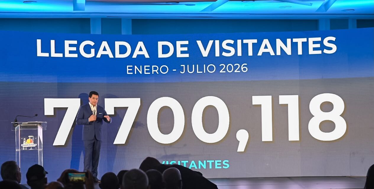 Más de 7,7 millones de visitantes llegan al país hasta julio.