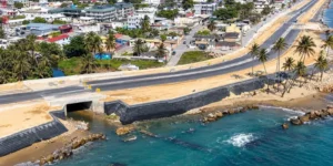 Malecón de Nagua cierra septiembre con nuevos tramos asfaltados y obras aún en ejecución
