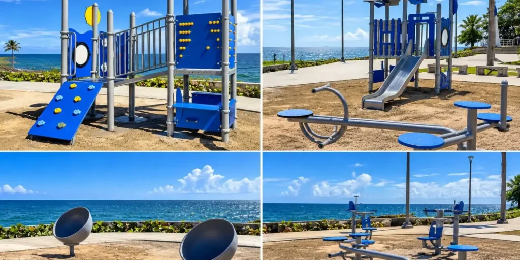 Turismo instala nuevos juegos infantiles en el malecón de Cabrera